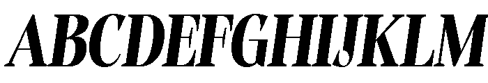 Evoritha Black Cond Obliq Font UPPERCASE