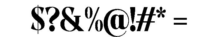 Evoritha Black Condensed Font OTHER CHARS