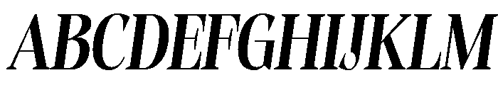 Evoritha Bold Condensed Oblique Font UPPERCASE
