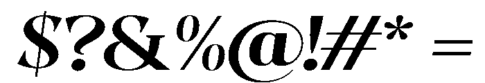 Evoritha Bold Expanded Oblique Font OTHER CHARS