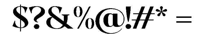 Evoritha Bold Semi Expanded Font OTHER CHARS