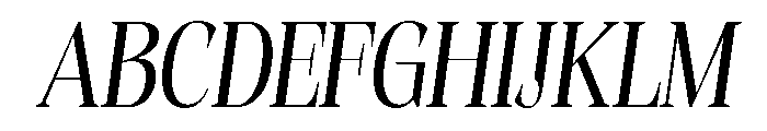 Evoritha Condensed Oblique Font UPPERCASE