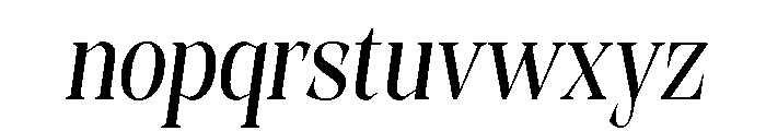 Evoritha Condensed Oblique Font LOWERCASE