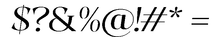 Evoritha Expanded Oblique Font OTHER CHARS