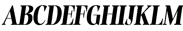 Evoritha Soft Black Cond Obliq Font UPPERCASE
