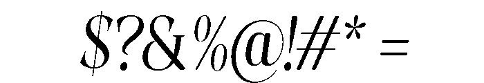 Evoritha Soft Condensed Oblique Font OTHER CHARS
