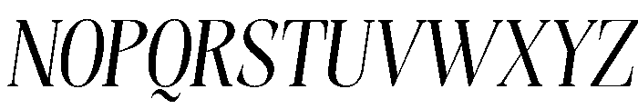 Evoritha Soft Condensed Oblique Font UPPERCASE