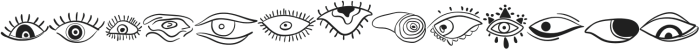 EVIL EYE Doodle Regular otf (400) Font UPPERCASE