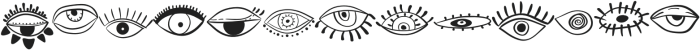 EVIL EYE Doodle Regular otf (400) Font UPPERCASE