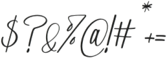 Evangeline Chalista Italic otf (400) Font OTHER CHARS