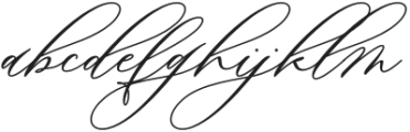 Evelin Bohemy Regular otf (400) Font LOWERCASE