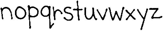 Evelina Hand Regular otf (400) Font LOWERCASE