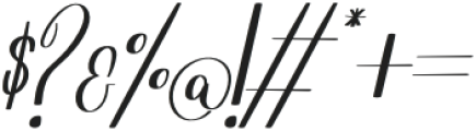Evelloft Italic otf (400) Font OTHER CHARS