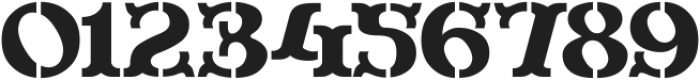 Evereast Slab-Serif Army Stencil otf (400) Font OTHER CHARS