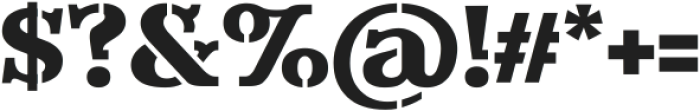 Evereast Slab-Serif Army Stencil otf (400) Font OTHER CHARS