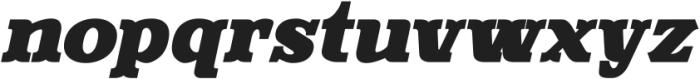 Evereast Slab-Serif Bold Italic otf (700) Font LOWERCASE