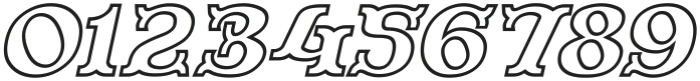 Evereast Slab-Serif Outline Italic otf (400) Font OTHER CHARS
