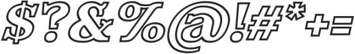 Evereast Slab-Serif Outline Italic otf (400) Font OTHER CHARS