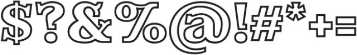 Evereast Slab-Serif Outlines Outline otf (400) Font OTHER CHARS