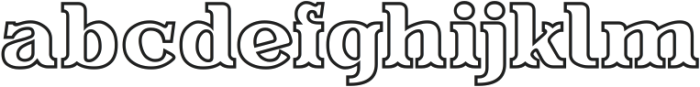 Evereast Slab-Serif Outlines Outline otf (400) Font LOWERCASE