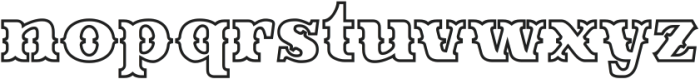 Evereast Slab-Western Hollows Outline otf (400) Font LOWERCASE