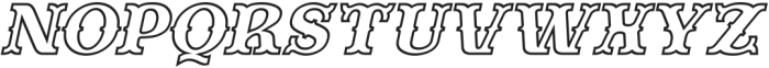 Evereast Slab-Western Outline Italic otf (400) Font UPPERCASE