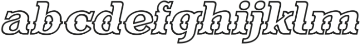 Evereast Slab-Western Outline Italic otf (400) Font LOWERCASE