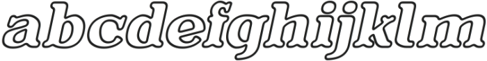 Evereast Soft-Edge Outline Italic otf (400) Font LOWERCASE