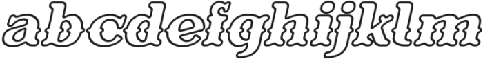 Evereast Western-Edge Outline Italic otf (400) Font LOWERCASE