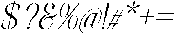 Evolve Early Italic otf (400) Font OTHER CHARS