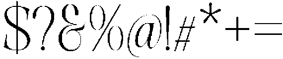 Evolve Early Light otf (300) Font OTHER CHARS