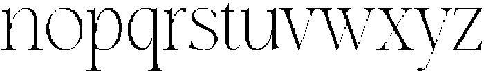 Evolve Early Thin Expanded otf (100) Font LOWERCASE