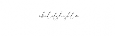 Everything Calligraphy Font LOWERCASE