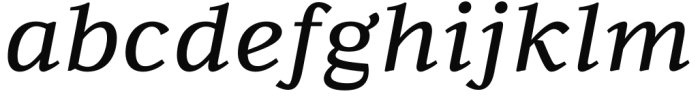 Every MICRO Regular Italic Font LOWERCASE