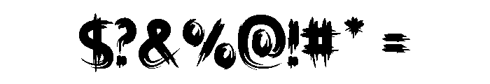 Evil Roar Font OTHER CHARS