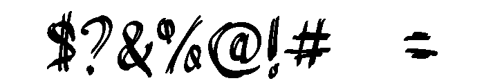 Evil Scratch Font OTHER CHARS