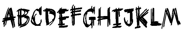 Evil Scratch Font UPPERCASE