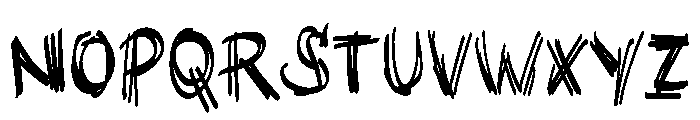 Evil Scratch Font UPPERCASE