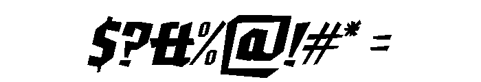 Evil Vampire Italic Font OTHER CHARS