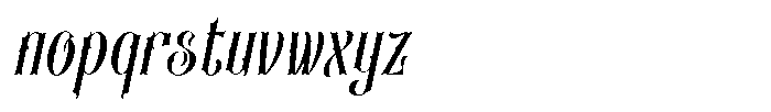 Evahgelina Italic Font LOWERCASE