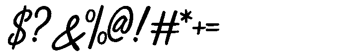 Evalluasy Font OTHER CHARS