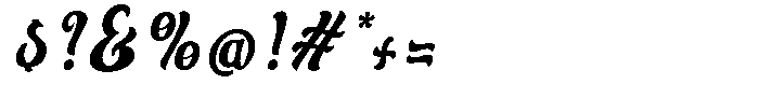 Evalyos Italic Font OTHER CHARS