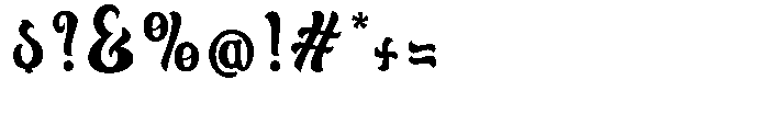 Evalyos Regular Font OTHER CHARS