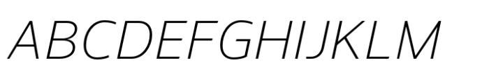 Evander Extra Light Italic Font UPPERCASE