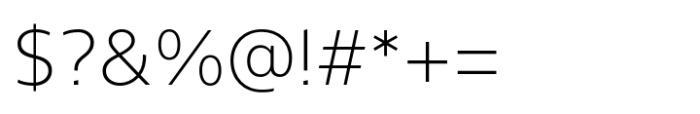 Evander Extra Light Font OTHER CHARS