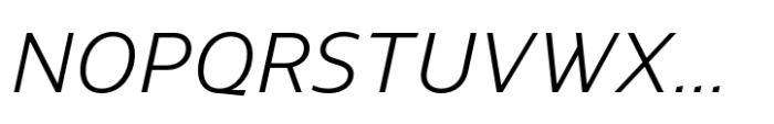 Evander Light Italic Font UPPERCASE
