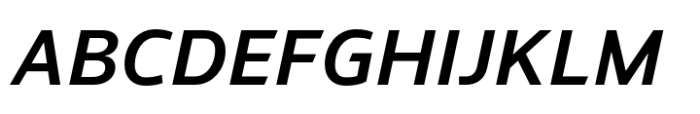 Evander Semi Bold Italic Font UPPERCASE