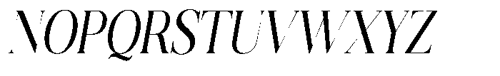 Evarnique Soft ExtLt SemCond Obliq Font UPPERCASE