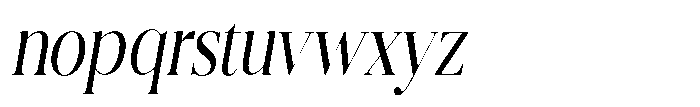 Evarnique Soft ExtLt SemCond Obliq Font LOWERCASE