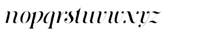 Evening Serif Light Italic Font LOWERCASE